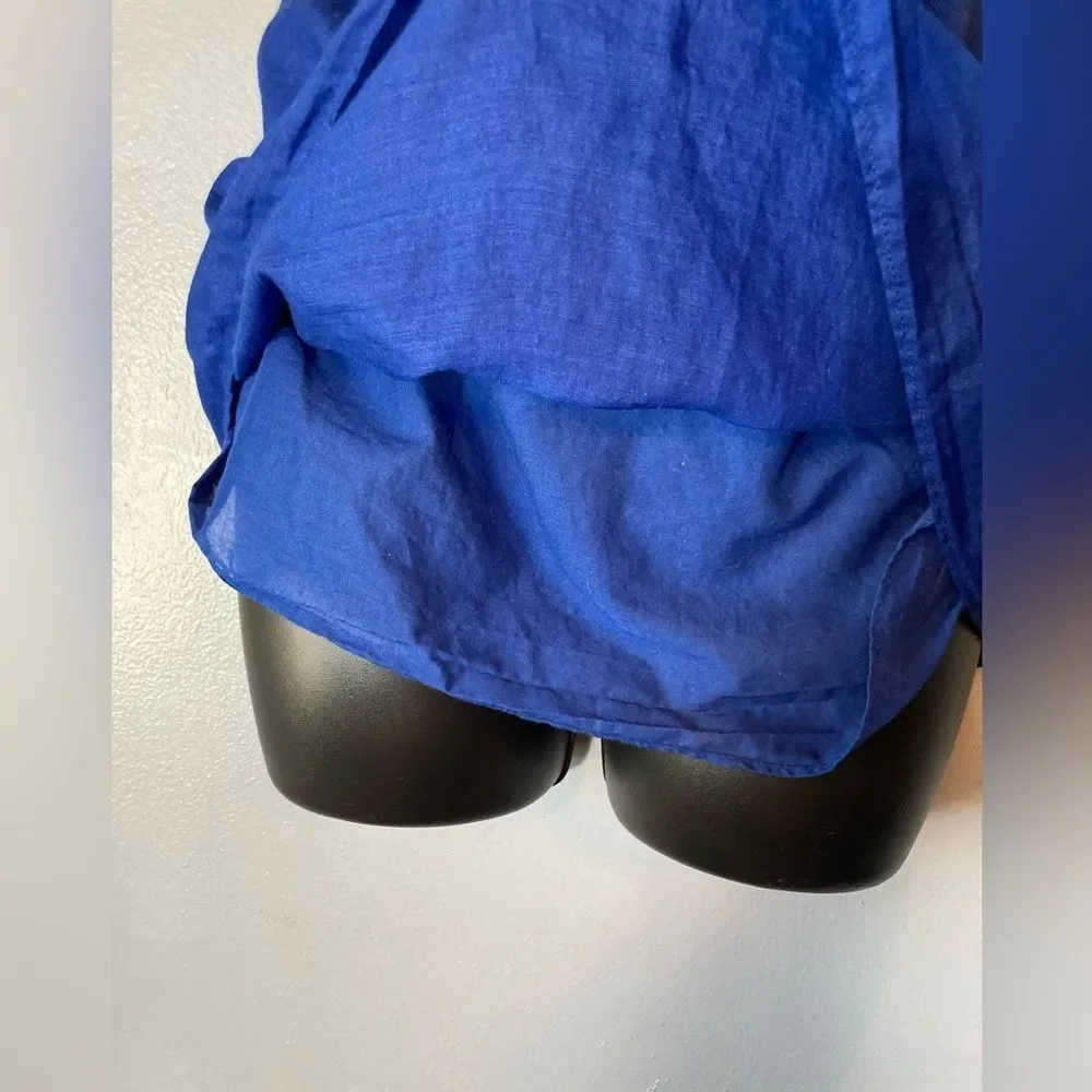 Banana Republic blue criss cross strap blouse - Picture 3 of 5